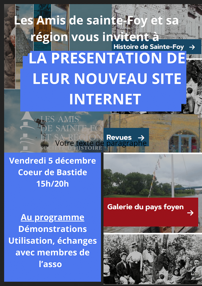présentation nouveau site Amis Ste Foy 05.12.25