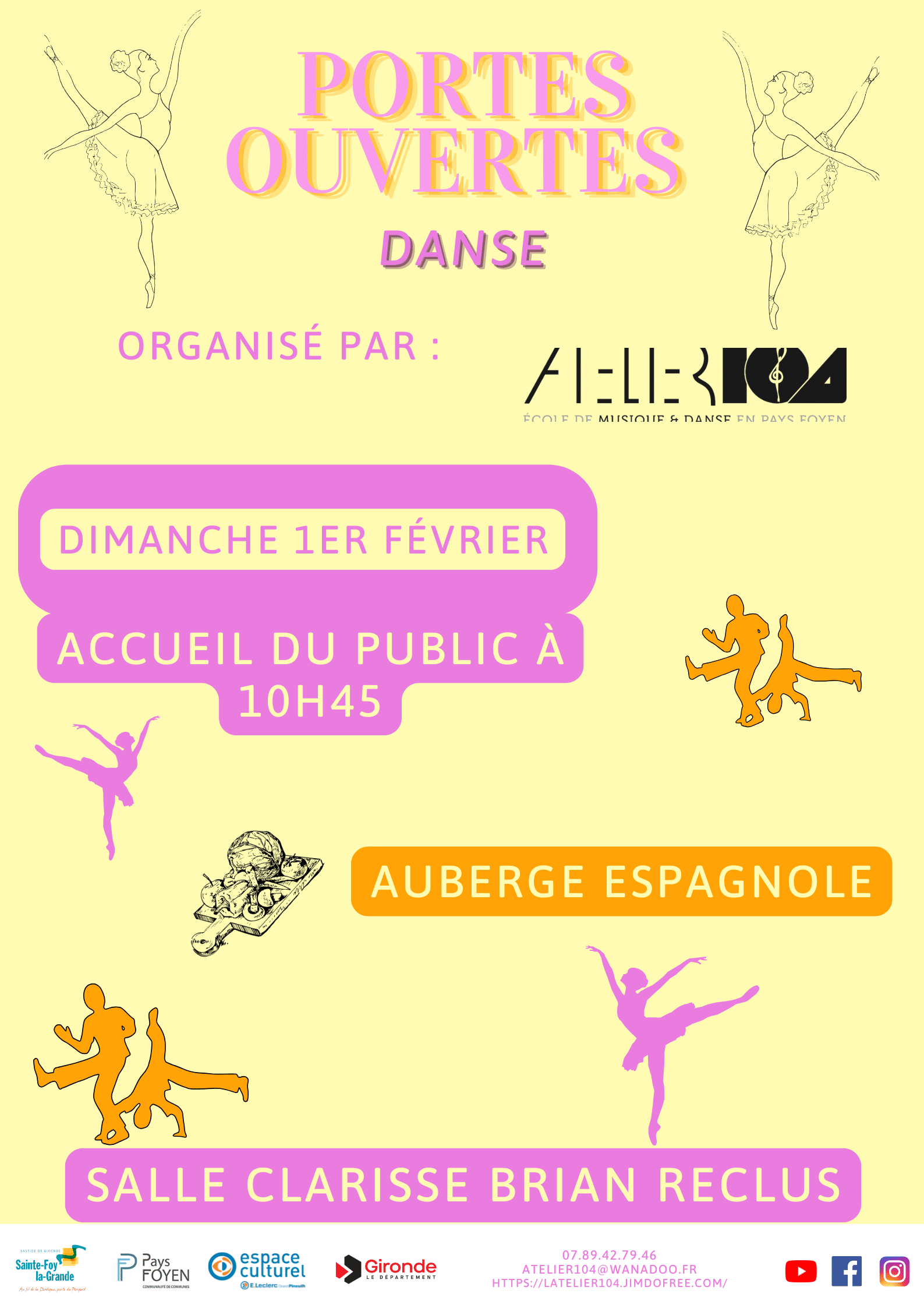 portes ouvertes danse Atelier 104 01.02.26