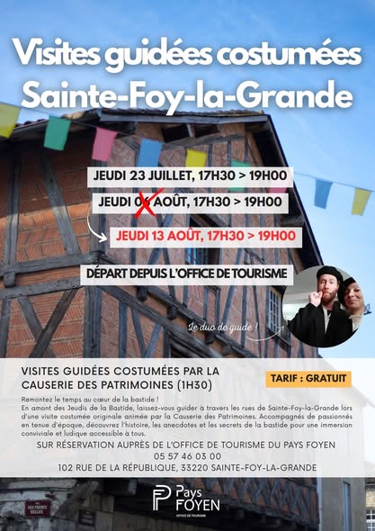 Visite Guidée Costumée 23.07-13.08.26